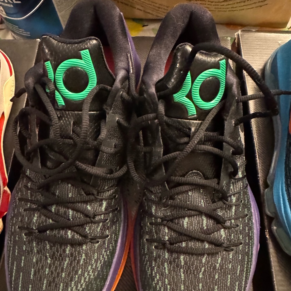 Nike KD Black with Teal and Purple Accents